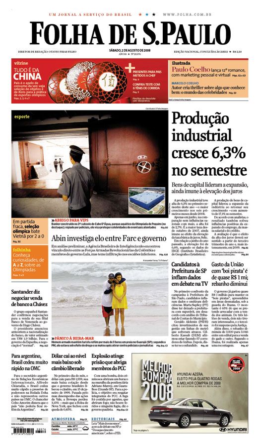 Capa Folha de S.Paulo - Edio Nacional