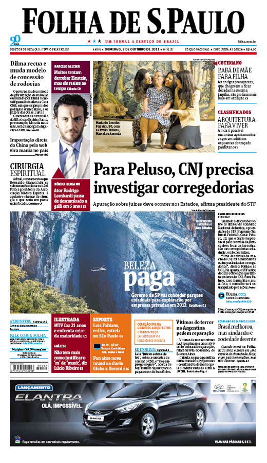 Capa Folha de S.Paulo - Edio Nacional