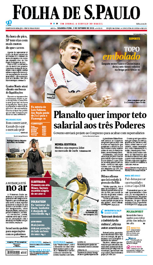 Capa Folha de S.Paulo - Edio Nacional