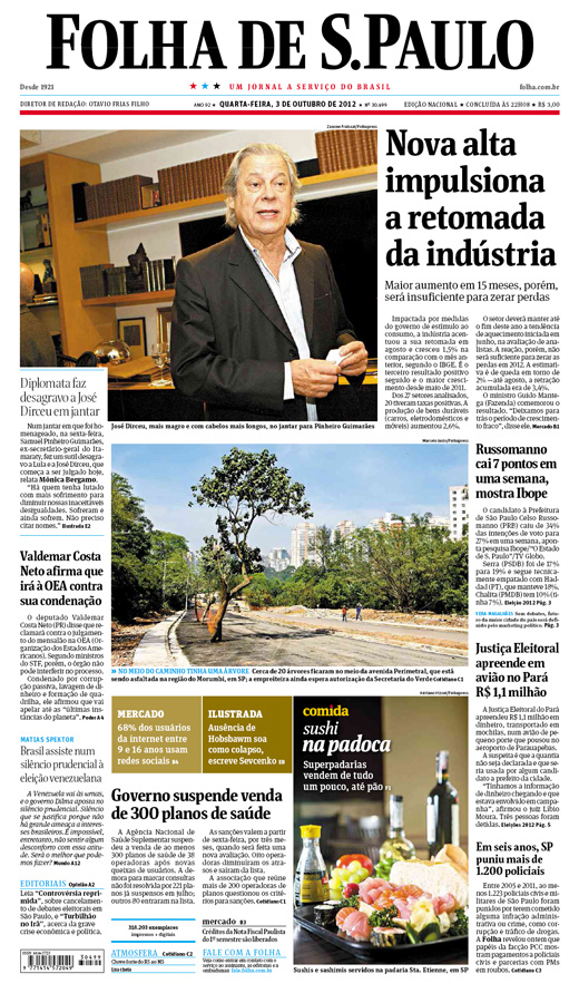 Capa Folha de S.Paulo - Edio Nacional