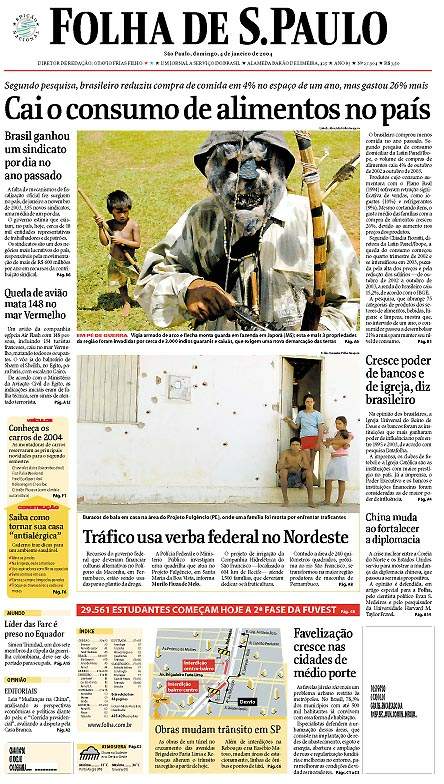 Capa Folha de S.Paulo - Edição São Paulo