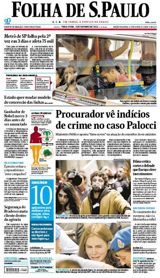 Capa Folha de S.Paulo - Edio Nacional