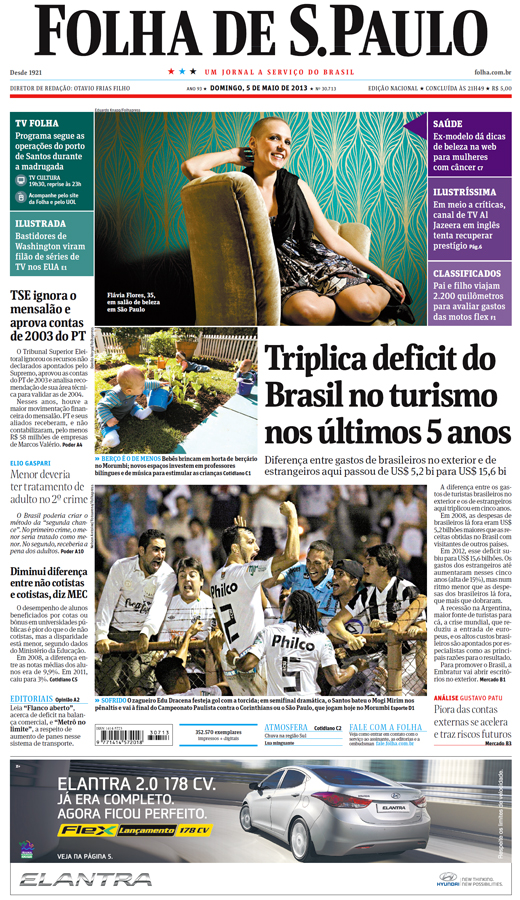 Capa Folha de S.Paulo - Edição Nacional