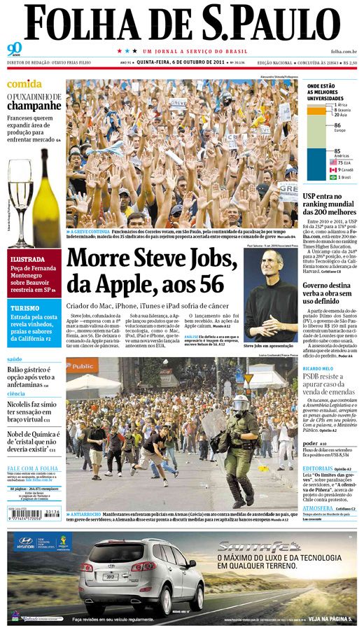 Capa Folha de S.Paulo - Edio Nacional