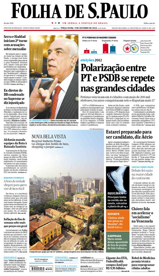 Capa Folha de S.Paulo - Edio Nacional