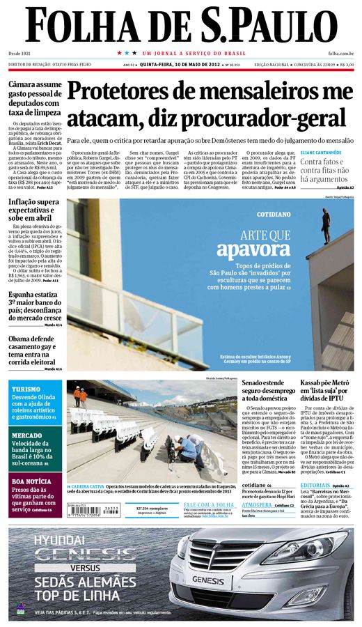 Capa Folha de S.Paulo - Edio Nacional