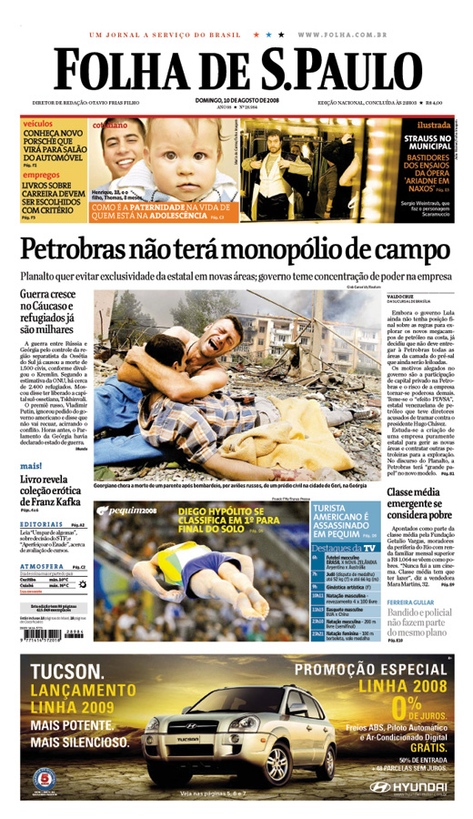 Capa Folha de S.Paulo - Edio Nacional