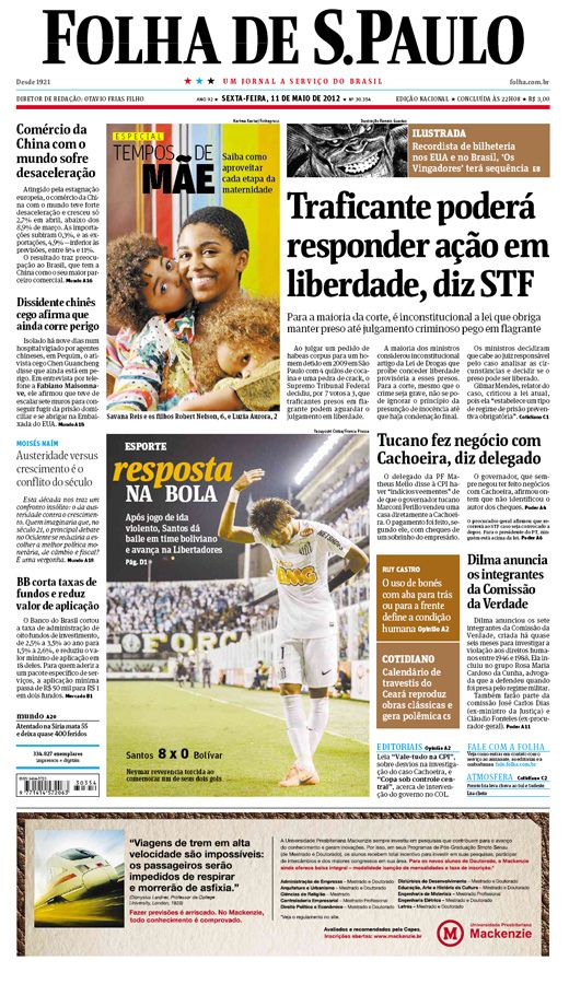 Capa Folha de S.Paulo - Edio Nacional