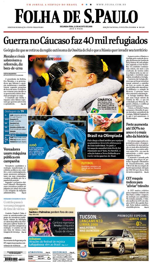 Capa Folha de S.Paulo - Edio Nacional