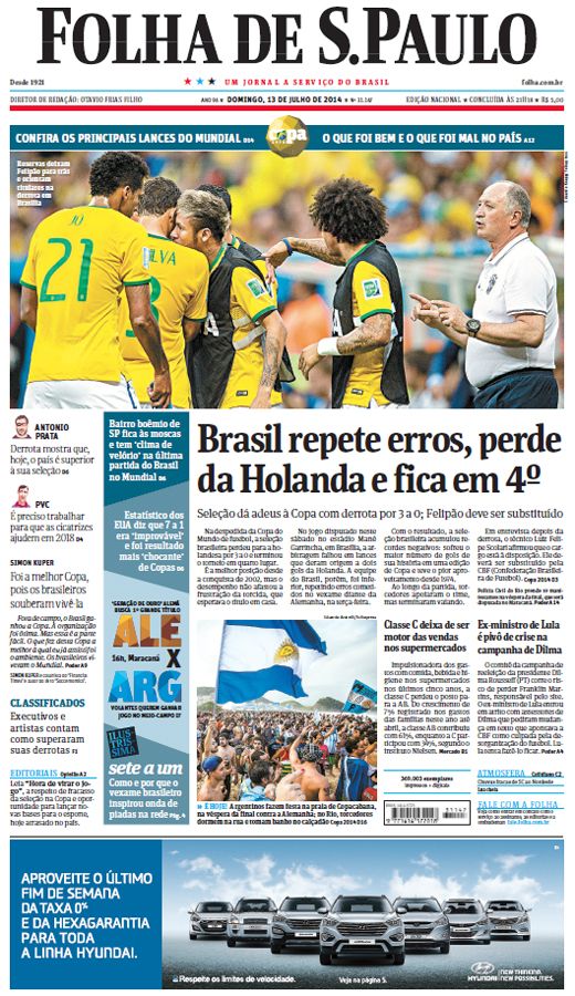 Capa Folha de S.Paulo - Edição Nacional