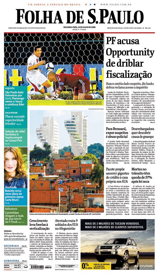 Capa Folha de S.Paulo - Edio Nacional