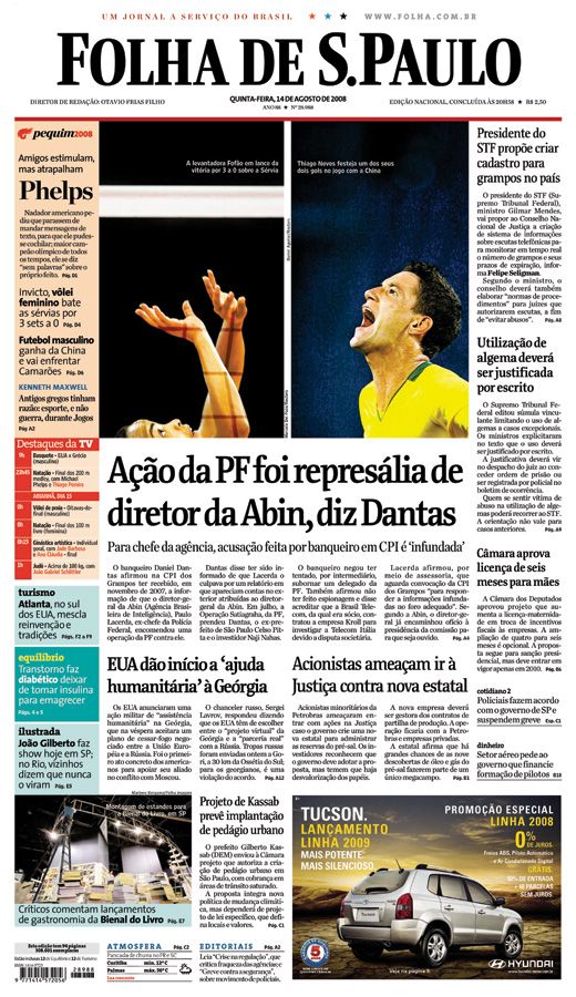 Capa Folha de S.Paulo - Edio Nacional