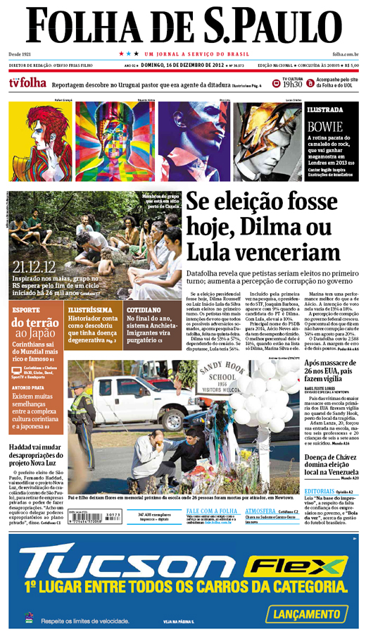 Capa Folha de S.Paulo - Edição Nacional