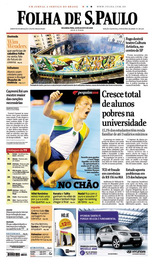 Capa Folha de S.Paulo - Edio Nacional