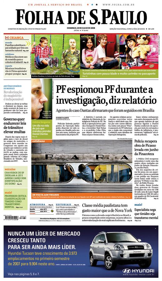 Capa Folha de S.Paulo - Edio Nacional