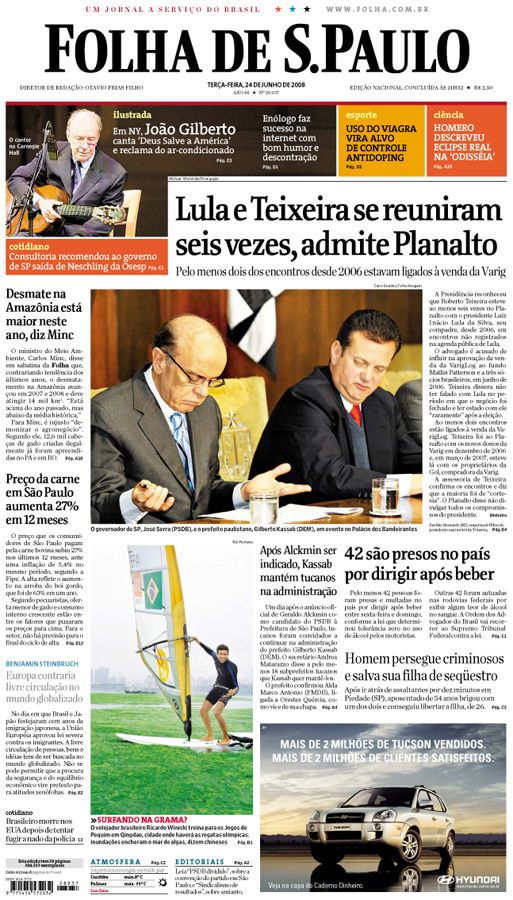 Capa Folha de S.Paulo - Edio Nacional