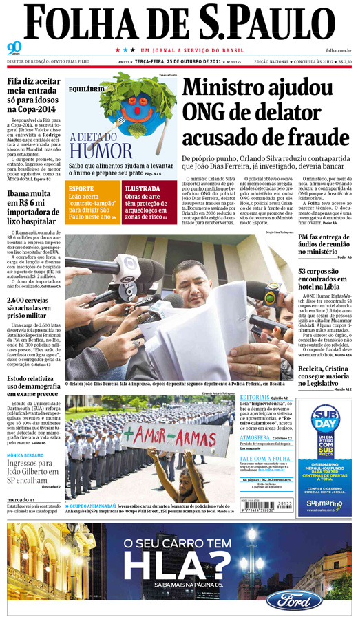 Capa Folha de S.Paulo - Edio Nacional