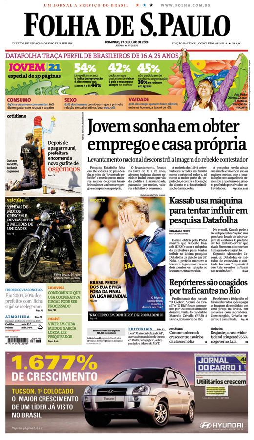 Capa Folha de S.Paulo - Edio Nacional