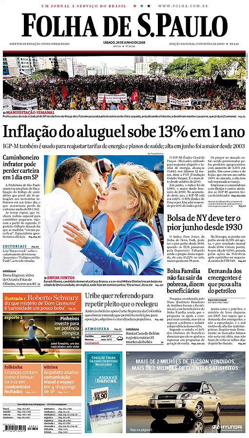 Capa Folha de S.Paulo - Edio Nacional