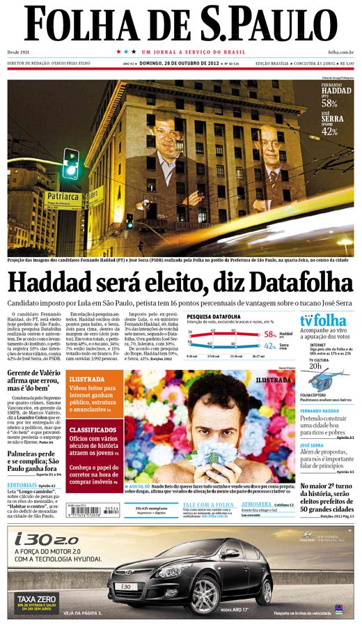 Capa Folha de S.Paulo - Edio Nacional