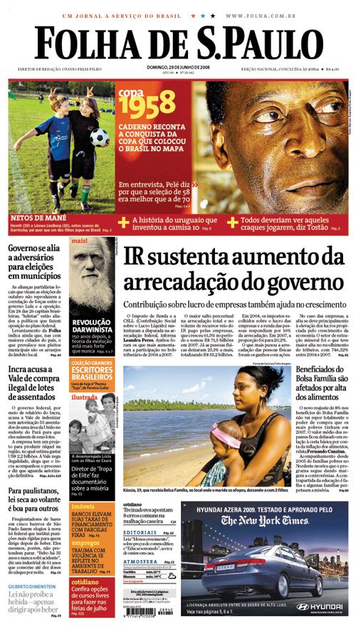 Capa Folha de S.Paulo - Edio Nacional