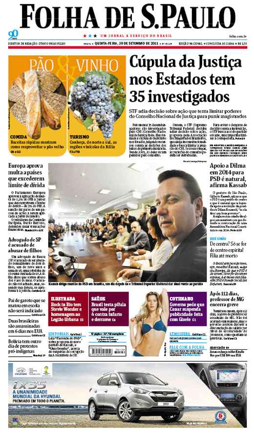 Capa Folha de S.Paulo - Edio Nacional