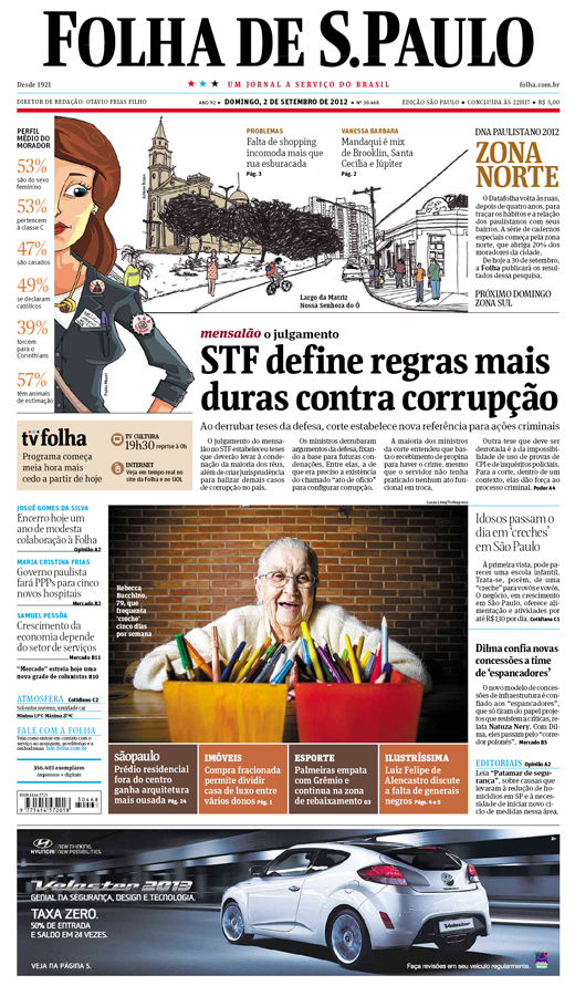 Capa Folha de S.Paulo - Edição São Paulo