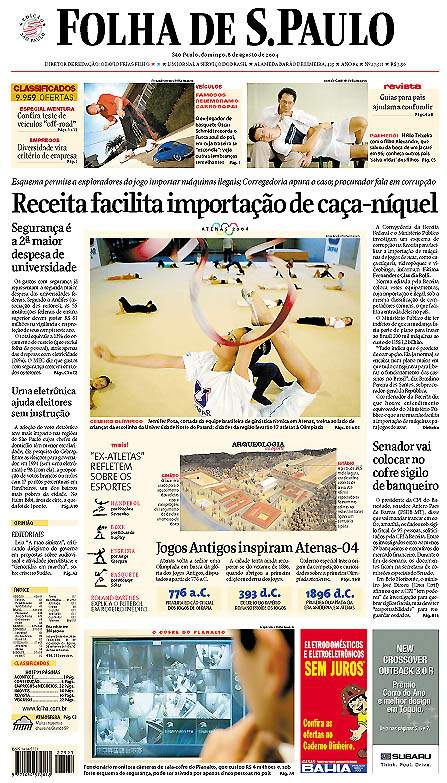 Capa Folha de S.Paulo - Edição São Paulo