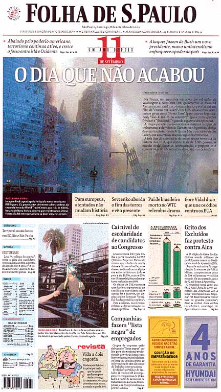 Capa Folha de S.Paulo - Edição São Paulo