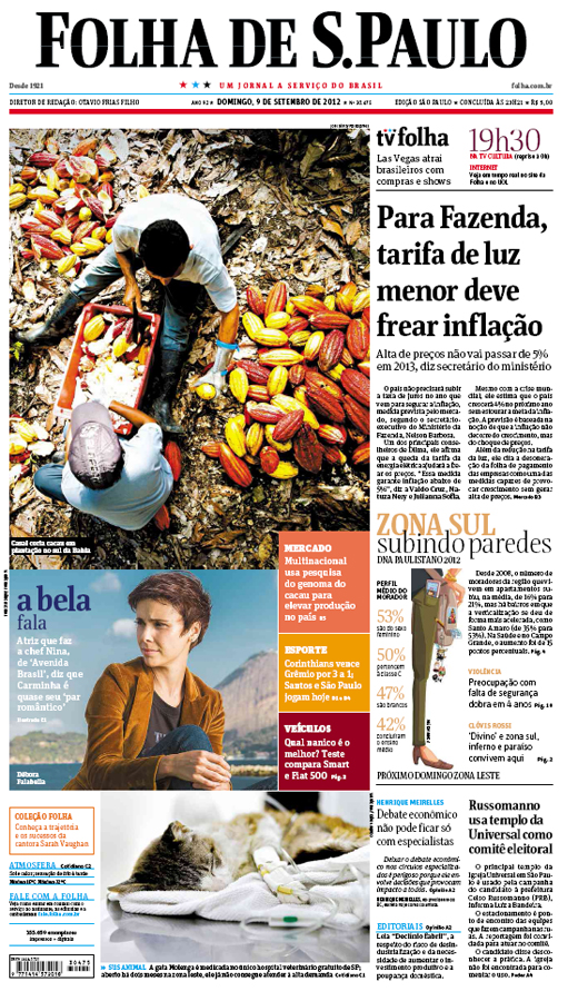 Capa Folha de S.Paulo - Edição São Paulo