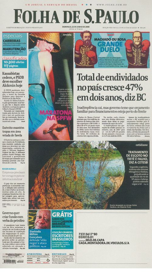 Capa Folha de S.Paulo - Edição São Paulo