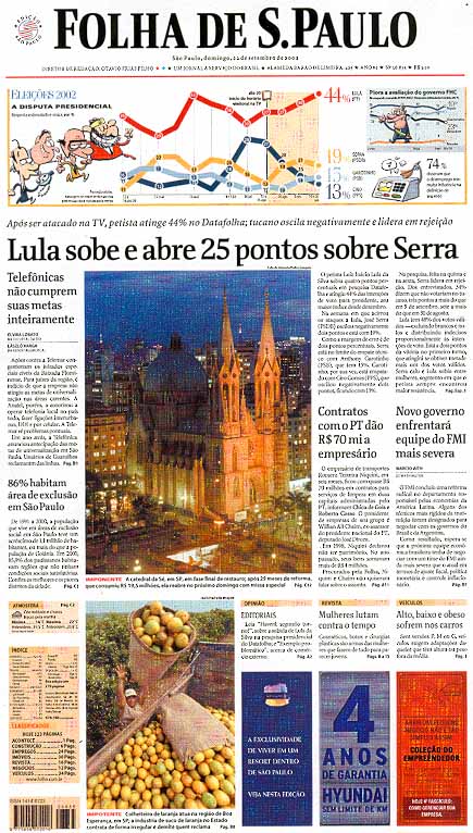 Capa Folha de S.Paulo - Edição São Paulo